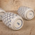 Vintage Japanese Blue-and-White Porcelain Kyusu and Yunomi Tea Set with Ami Lattice Pattern and Signed Tomobako, Heisei period (1990-2018) | SKU: 26M-073 -2