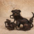 Vintage Japanese Bronze Shishi Okimono (Oyako Parent-and-Child Lions), Taisho 1912-1926 | SKU: 26M-128 -2