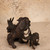 Vintage Japanese Bronze Shishi Okimono (Oyako Parent-and-Child Lions), Taisho 1912-1926 | SKU: 26M-128 -9