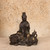 Vintage Japanese Bronze Kannon Bosatsu on Shishi Figurine, Early Showa (1927-1945) | SKU: 26M-880-1 -1