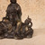 Vintage Japanese Bronze Kannon Bosatsu on Shishi Figurine, Early Showa (1927-1945) | SKU: 26M-880-1 -4