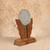 Vintage Japanese Carved Wood Kagami Stand with Votive Mirror Disk, Mid Showa (1946-1965) | SKU: 26M-879 -10