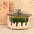 Vintage Japanese Oribe Stoneware Kashiki / Jikiro "食籠" (Lidded Sweets Bowl), Mid Showa (1946-1965) | SKU: 26M-638 - 4