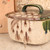 Vintage Japanese Oribe Stoneware Kashiki / Jikiro "食籠" (Lidded Sweets Bowl), Mid Showa (1946-1965) | SKU: 26M-638 - 9