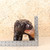 Vintage Japanese Hokkaido Carved Wood Bear with Salmon Figurine, Late Showa (1966-1989) | SKU: 26M-751-2 -13