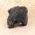 Vintage Japanese Carved Wood Bear with Salmon Sculpture (Hokkaido Kuma Carving), Showa Era 1966-1989 | SKU: 26M-751-3 -4