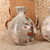 Vintage Japanese Tokkuri Sake Flask Pair, Ume Plum Blossom Decoration, Mid Showa 1946-1965 | SKU: 26M-882-2 -