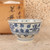 Vintage Japanese Chawan (Tea Bowl), Ko-Imari Style, Sometsuke Blue-and-White Porcelain, Heisei Era | SKU: 26M-951 -2