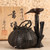 Vintage Japanese Bronze Koro (Incense Burner) with Kingfisher and Basket Form, Heisei 1990-2018 | SKU: 26M-096 -3