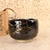 Vintage Japanese Kuro Raku Chawan, Mid Showa (1946-1965) | SKU: 26M-646-2 - 3