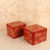 Vintage Japanese Red Lacquer Jubako Stacking Box Set with Gold Crane and Pine Decoration, Mid Showa 1946-1965 | SKU: 26M-567 -10