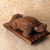 Vintage Japanese Hand-Carved Wood Kame (Turtle) Sculpture on Display Base, Early Showa (1927-1945) | SKU: 26J-0373 - 8