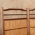 Vintage Japanese Four-Panel Folding Screen with Woven Reed and Carved Wood Lattice, Early Showa (1927-1945) | SKU: 26J-0704 - 2