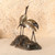 Vintage Japanese Bronze Crane Pair Sculpture, Mid Showa 1946-1965 | SKU: 26J-0536 - 9