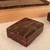 Vintage Japanese Kabazaiku Cherry Bark Lacquerware Set, Tray, Lidded Box, and Metal-Lined Container, Late Showa 1966-1989 | SKU: 26J-0223 - 3