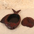 Vintage Japanese Carved Hardwood Tai-Form Lidded Box, Early Showa 1927-1945 | SKU: 26J-0242 - 2