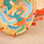 Vintage Japanese Decorative Taiko Drum with Ho-oh Phoenix Motif, Early Showa 1927-1945 | SKU: 26J-0180 - 9