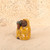 Antique Japanese Glazed Stoneware Okimono Figure of a Robed Drummer, Taisho 1912-1926 | SKU: 26J-0183 - 1