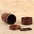 Vintage Japanese Kaba-zaiku Cherry Bark Tea Caddy with Scoop, Mid Showa 1946-1965 | SKU: 26J-0279-1 - 2