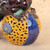 Vintage Japanese Porcelain Shishi Lion-Dog Figurine with Reticulated Brocade Ball, Late Showa 1966-1989 | SKU: 26J-0521 - 13