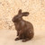 Vintage Japanese Cast Bronze Rabbit Figurine, Late Showa 1966-1989 | SKU: 26J-0559-2 - 1