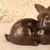 Vintage Japanese Cast Iron Rabbit (Usagi) Figurine, Late Showa 1966-1989 | SKU: 26J-0559-3 - 4