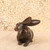 Vintage Japanese Cast bronze Rabbit (Usagi) Figurine, Late Showa 1966-1989 | SKU: 26J-0559-3 - 5