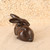 Vintage Japanese Cast Iron Rabbit (Usagi) Figurine, Late Showa 1966-1989 | SKU: 26J-0559-3 - 7