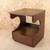 Vintage Japanese Keyaki Wood Side Table with Drawer, Late Showa | SKU: 26J-0839 - 1