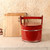 Vintage Japanese Shu-nuri Gin-wa Iri Te-oke (Lacquered Hand Bucket), Heisei 1990-2018 | SKU: 26J-0203 - 1