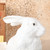 Vintage Japanese Nabeshima Goyouyaki White-Glazed Porcelain Rabbit Figurine, Mid Showa 1946-1965 | SKU: 26J-0421 - 9