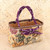 Vintage Japanese Washi Handbag with Ukiyo-e and Calligraphy Decoration, Heisei Era (1990-2018) | SKU: 26J-0715 - 1