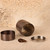 Vintage Japanese Hammered Copper Chazutsu Tea Caddy, Mid Showa 1946-1965 | SKU: 26J-0205-8 - 7
