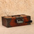 Vintage Japanese Hakobi bako portable iron-bound storage box, Late Showa (1966-1989) | SKU: 26J- 10