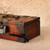 Vintage Japanese Hakobi bako portable iron-bound storage box, Late Showa (1966-1989) | SKU: 26J- 18