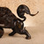 Vintage Japanese Bronze Shishi Lion-Dog Figurine with Temari Ball, Mid-Showa (1946-1965) | SKU: 26J-0458 - 4