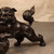 Vintage Japanese Bronze Shishi Guardian Lion-Dog Sculpture with Reticulated Ball, Early Showa 1927-1945 | SKU: 26J-0695 - 8