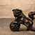 Vintage Japanese Bronze Shishi Guardian Lion-Dog Sculpture with Reticulated Ball, Early Showa 1927-1945 | SKU: 26J-0695 - 14