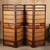 Vintage Japanese Bamboo Byobu Four-Panel Folding Screen, Mid Showa 1946-1965 | SKU: 26J-0189 - 1