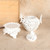 Vintage Japanese Reticulated Porcelain Koro Incense Burner with Shishi Finial and Lotus Stand, Mid Showa 1946-1965 | SKU: 26J-0716 - 2