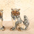 Vintage Japanese Ceramic Shishi Lion-Dog Figurines, Pair, Heisei 1990-2018 | SKU: 26J-0749 - 2