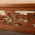 Vintage Japanese Ranma carved wood transom panel, crane-and-pine motif, Late Showa 1966-1989 | SKU: 26M-553-1 - 9