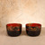 Antique Japanese Lacquer Wan Bowls, Matched Pair with Maki-e Decoration, Meiji 1868-1911 | SKU: 26J-0675 - 3