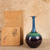 Vintage Japanese Porcelain Long-Neck Studio Vase with Gradient Glaze, Late Showa 1966-1989 | SKU: 26J-0693-1 - 1