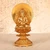 Vintage Japanese Kannon Bosatsu Brass-Tone Figure on Lotus Pedestal with Flame Mandorla, Heisei Era (1990-2018) | SKU: 26J-0648 - 3