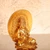 Vintage Japanese Kannon Bosatsu Brass-Tone Figure on Lotus Pedestal with Flame Mandorla, Heisei Era (1990-2018) | SKU: 26J-0648 - 14