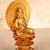 Vintage Japanese Kannon Bosatsu Brass-Tone Figure on Lotus Pedestal with Flame Mandorla, Heisei Era (1990-2018) | SKU: 26J-0648 - 15