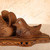 Vintage Japanese Oshidori Mandarin Duck Pair Sculpture, Sugi Wood, Late Showa 1966-1989 | SKU: 26J-0779-1 - 3
