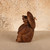 Vintage Japanese Tanuki Wood Figurine, Late Showa 1966-1989 | SKU: 26J-0779-2 - 7