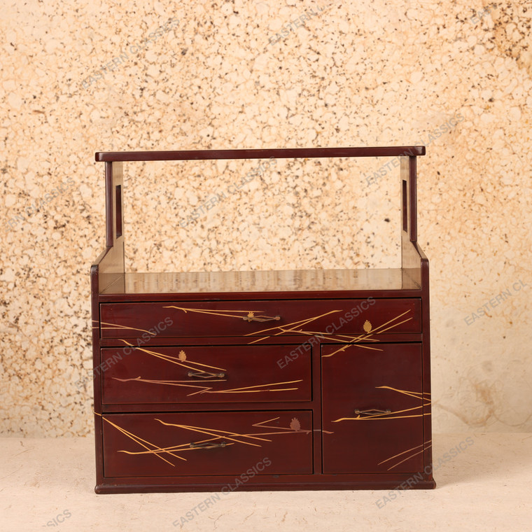 Vintage Japanese Tea Chest with Drawers, Late Showa (1966-1989) | SKU: 26J-0770 - 1